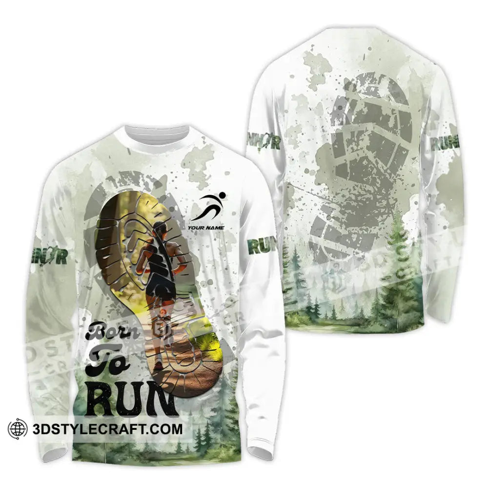 Unisex Shirt - Custom Born To Run Shirt Long Sleeve Shirt / S T-shirt