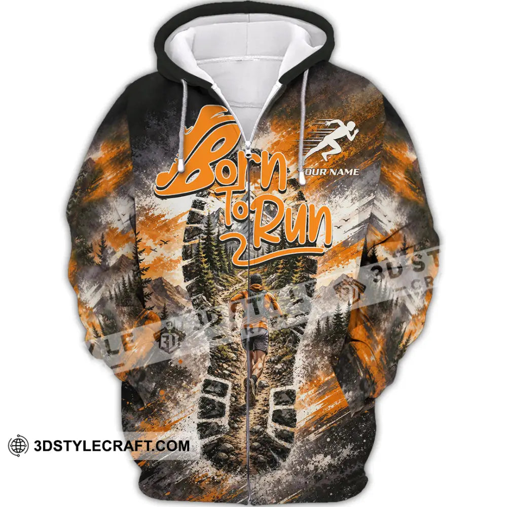 Unisex Shirt - Custom Born To Run Shirt - Zipper Hoodie / S - T-shirt