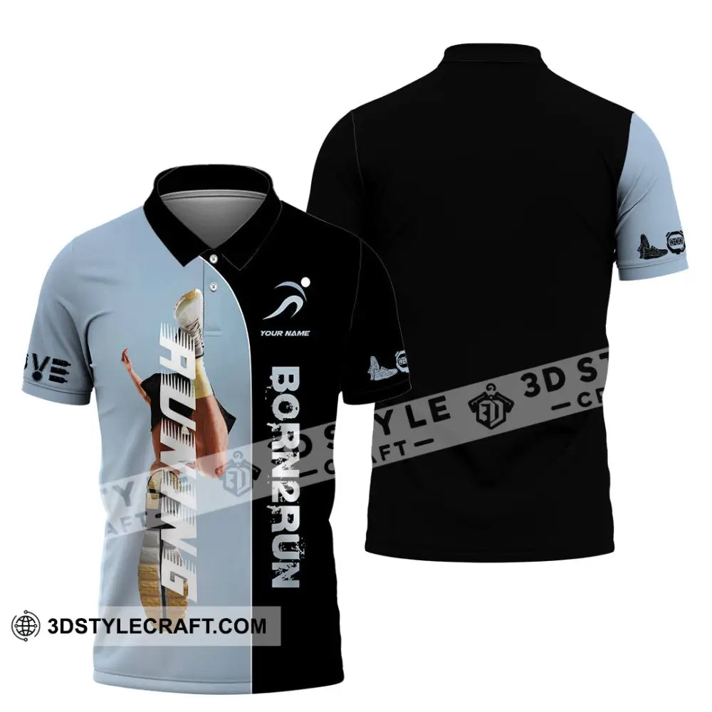 Unisex Shirt - Custom Born To Running Shirt Polo Shirt / S T-shirt