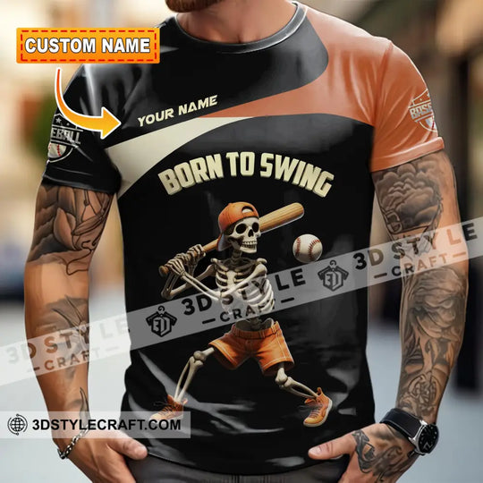 Unisex Shirt - Custom Born To Swing Baseball Shirt style option 3