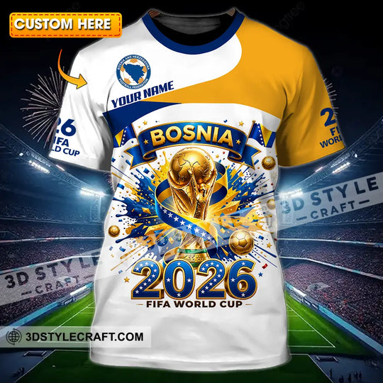 Unisex Shirt - Custom Bosnia 3D Shirt style option 1