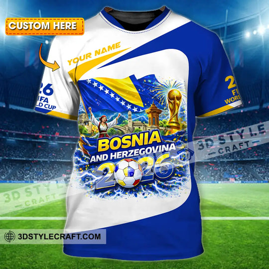 Unisex Shirt - Custom Bosnia And Herzegovina 3D Shirt style option 1