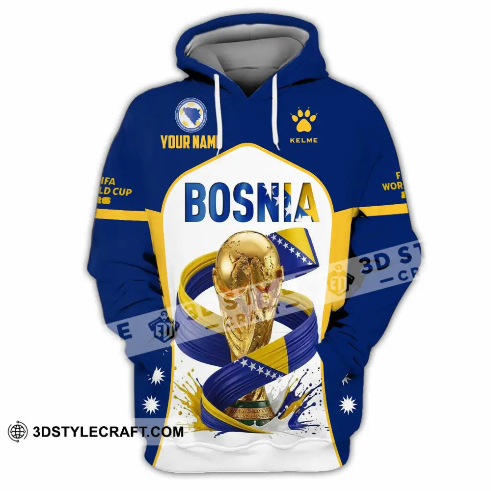 Unisex Shirt - Custom Bosnia World Cup 2026 Shirt - Hoodie / S - T-shirt