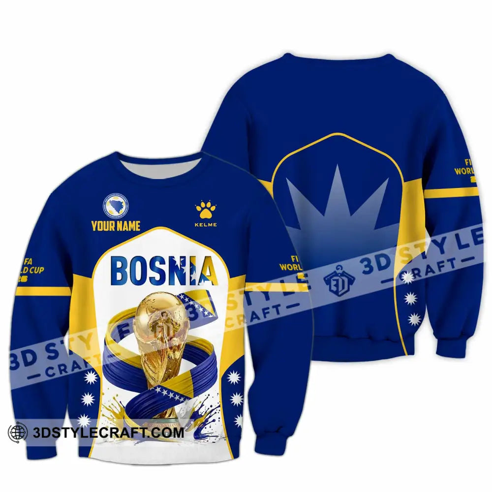 Unisex Shirt - Custom Bosnia World Cup 2026 Shirt - Long Sleeve / S - T-shirt
