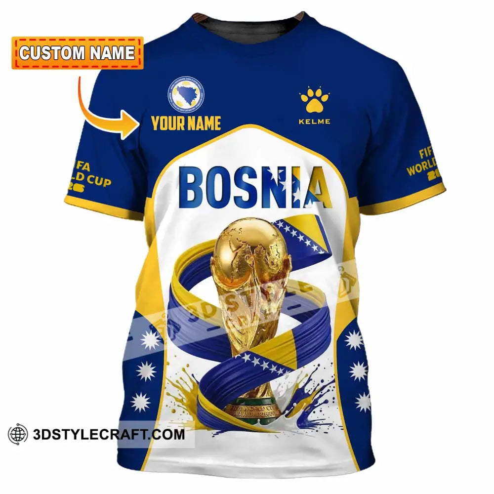 Unisex Shirt - Custom Bosnia World Cup 2026 Shirt - T-shirt