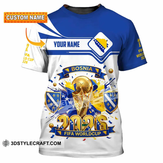Unisex Shirt - Custom Bosnia World Cup 2026 3D Shirt style option 1