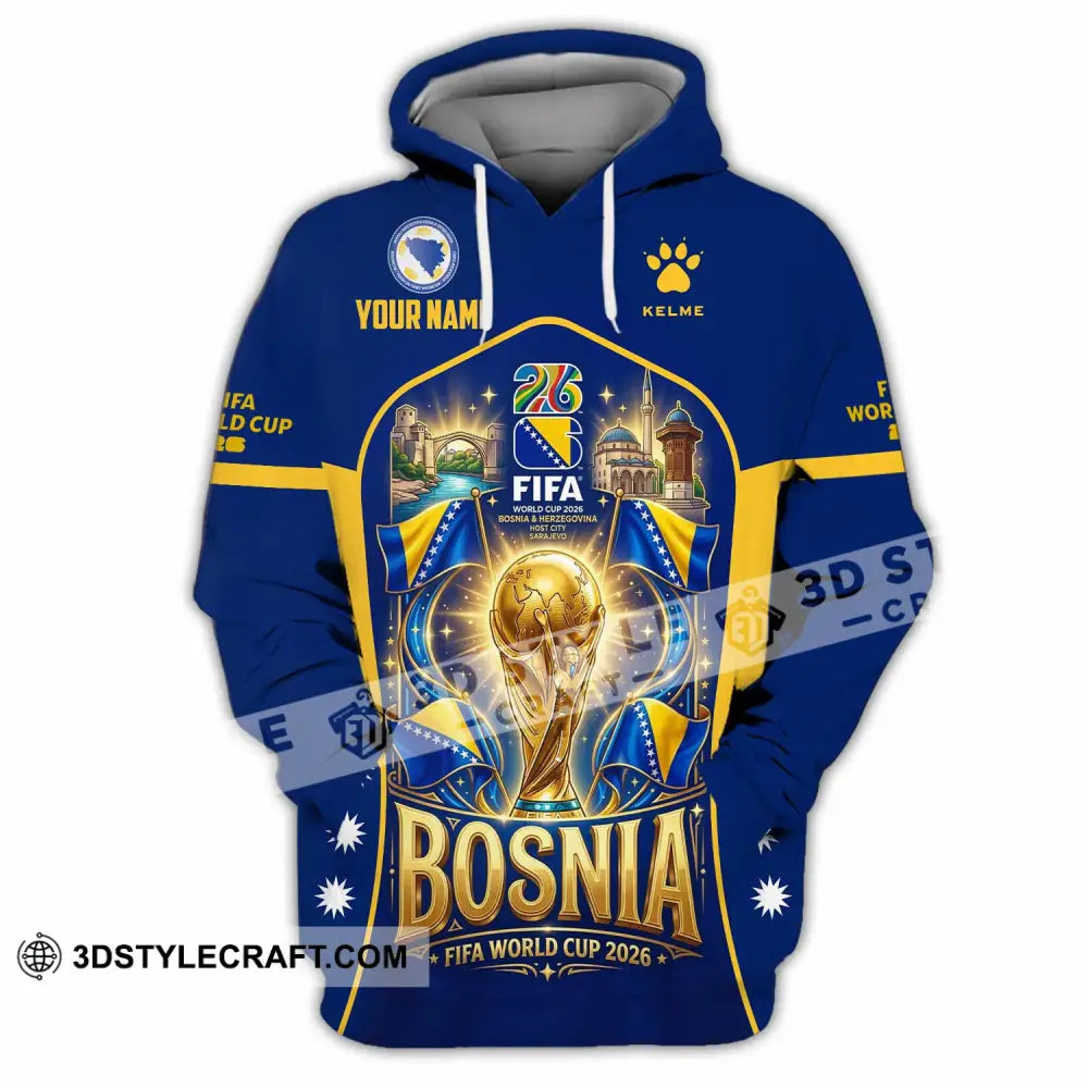 Unisex Shirt - Custom Bosnia World Cup 2026 Shirt - Hoodie / S - T-shirt