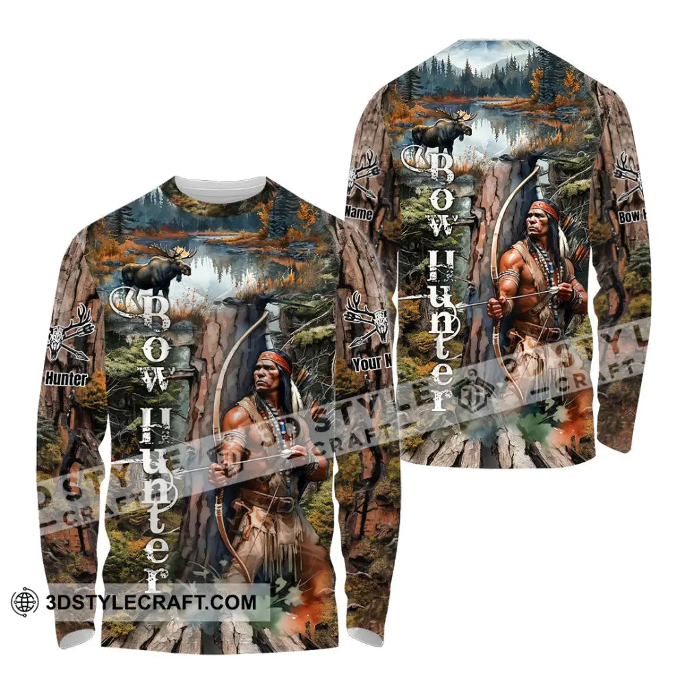 Unisex Shirt - Custom Bow Hunter Shirt Long Sleeve Shirt / S T-shirt