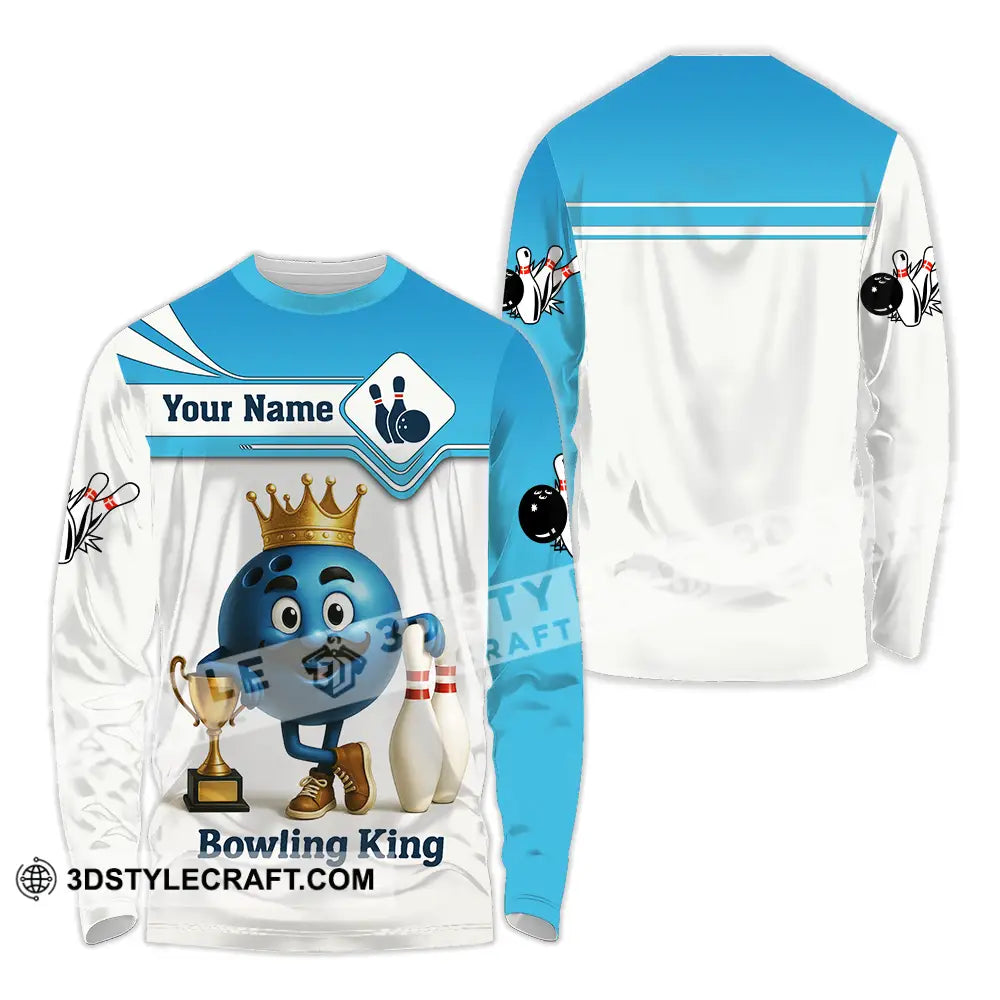 Unisex Shirt - Custom Bowling King Shirt Long Sleeve Shirt / S T-shirt