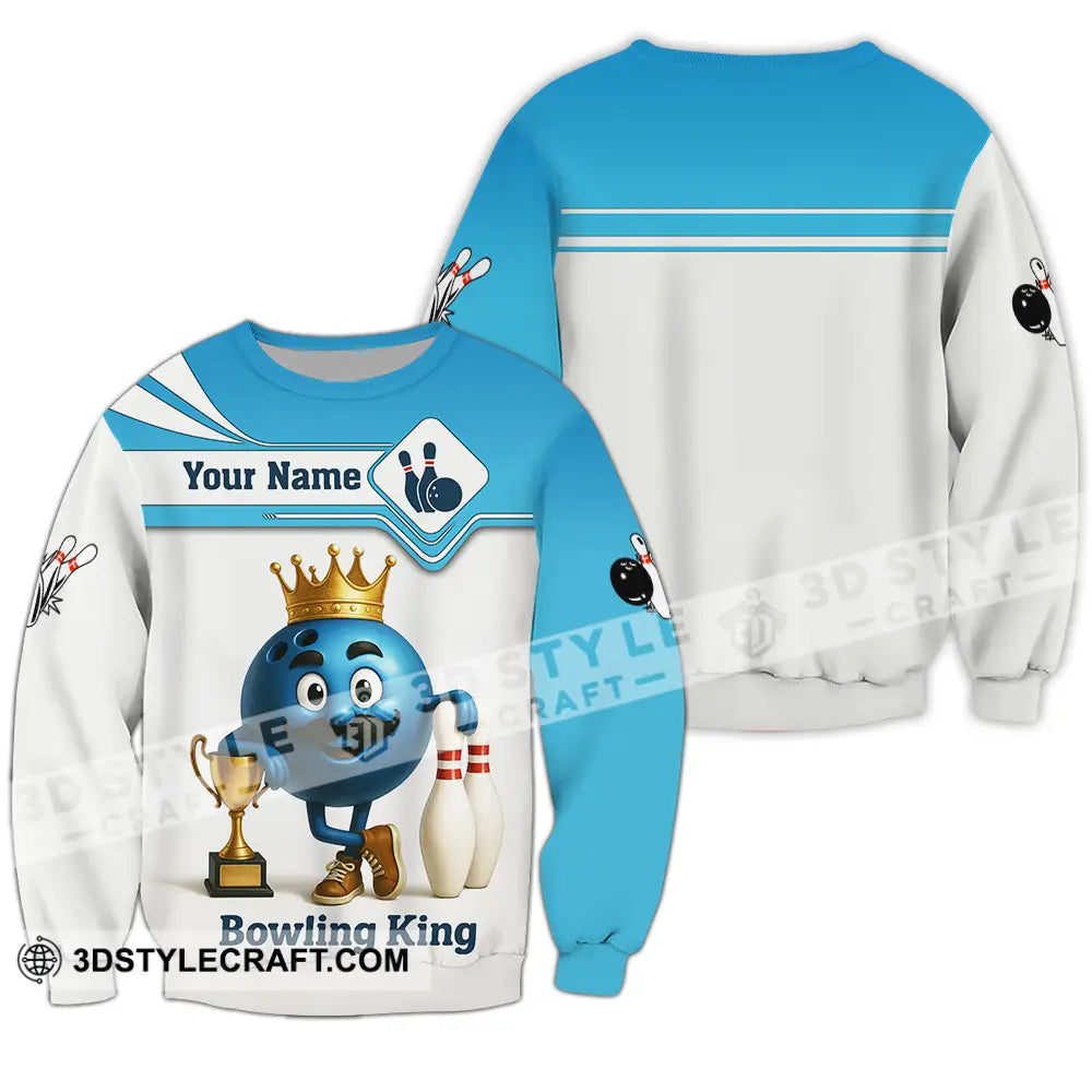 Unisex Shirt - Custom Bowling King Shirt Long Sleeve / S T-shirt