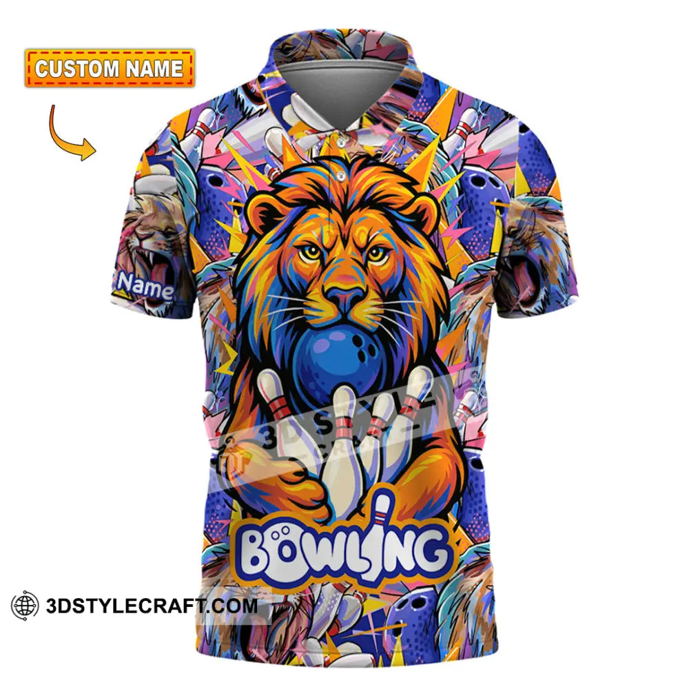 Unisex Shirt - Custom Bowling Lion Shirt T-shirt