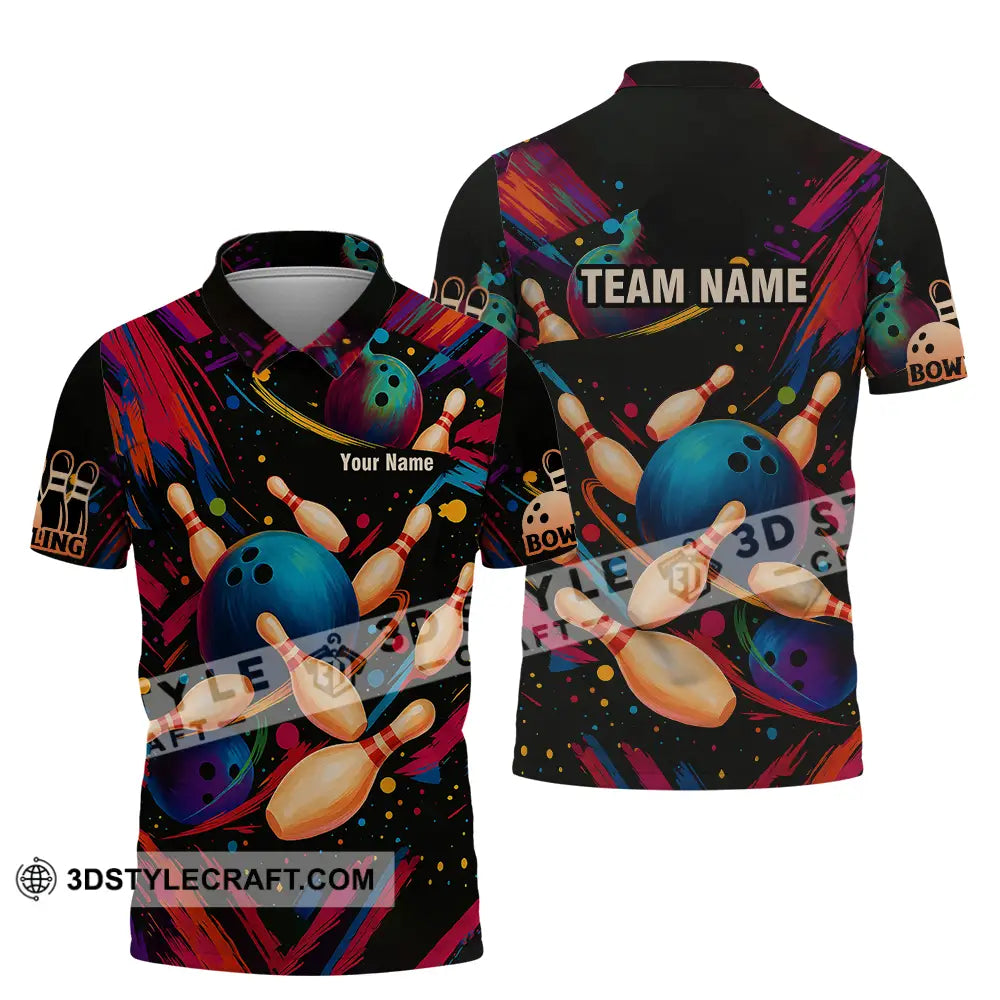 Unisex Shirt - Custom Bowling Shirt Polo Shirt / S T-shirt