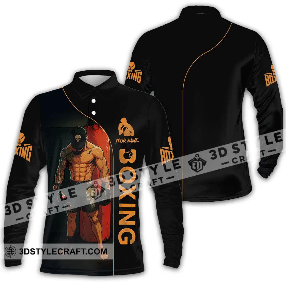 Unisex Shirt - Custom Boxing 3D Shirt Long Sleeve Polo / S T-shirt