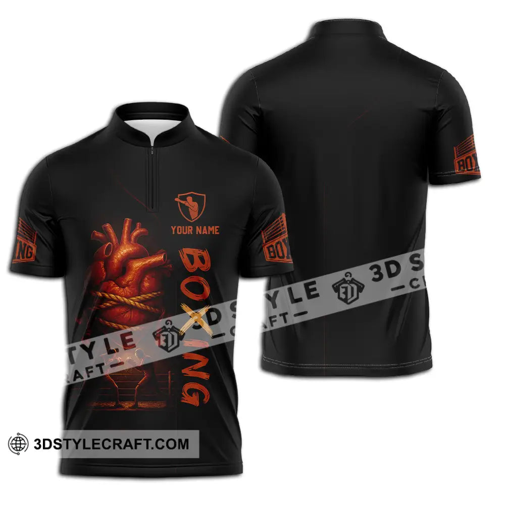 Unisex Shirt - Custom Boxing 3D Shirt Zipper Polo Shirt / S T-shirt