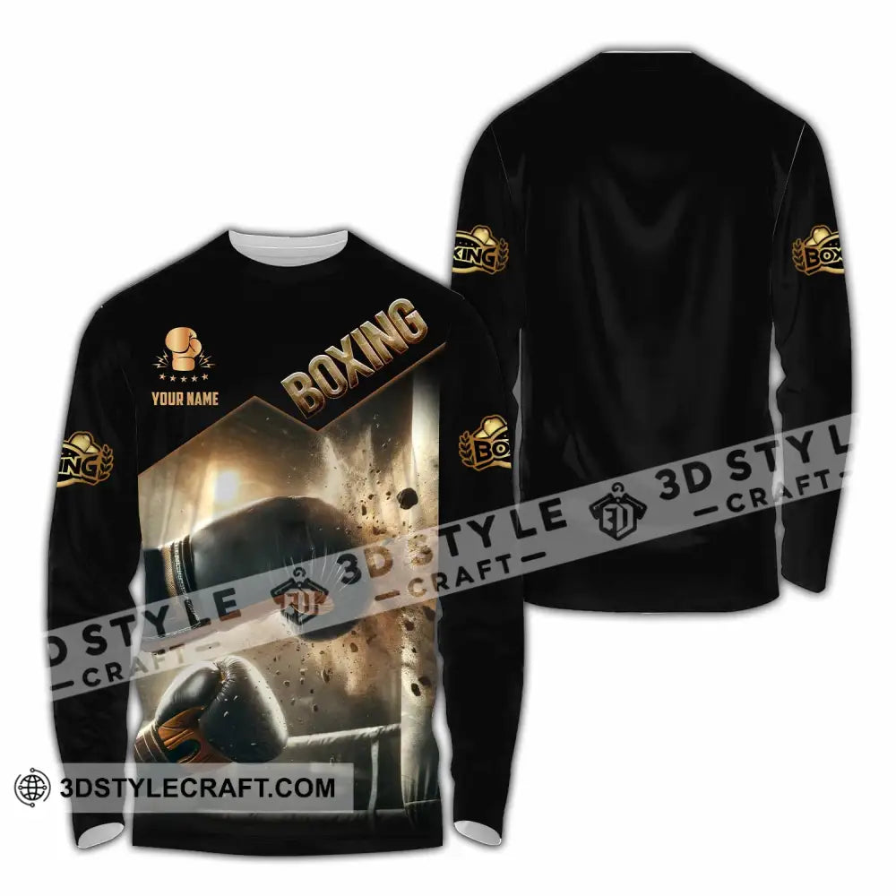 Unisex Shirt - Custom Boxing Lover Sport Shirt Long Sleeve Shirt / S T-shirt