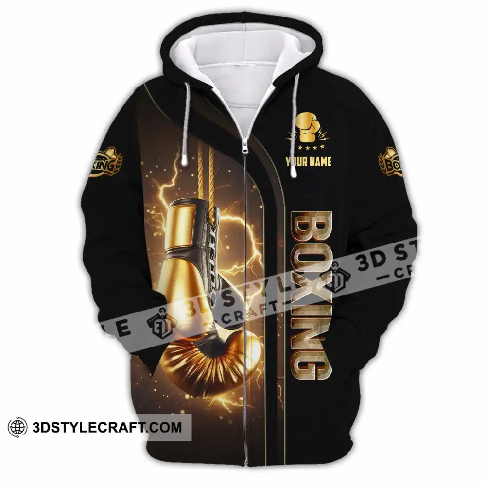 Unisex Shirt - Custom Boxing Lover Sport Shirt Zipper Hoodie / S T-shirt