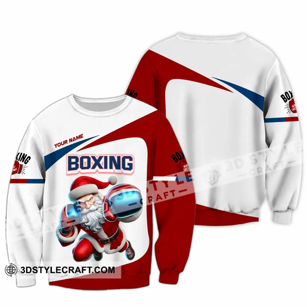 Unisex Shirt - Custom Boxing Santa Shirt Long Sleeve / S T-shirt