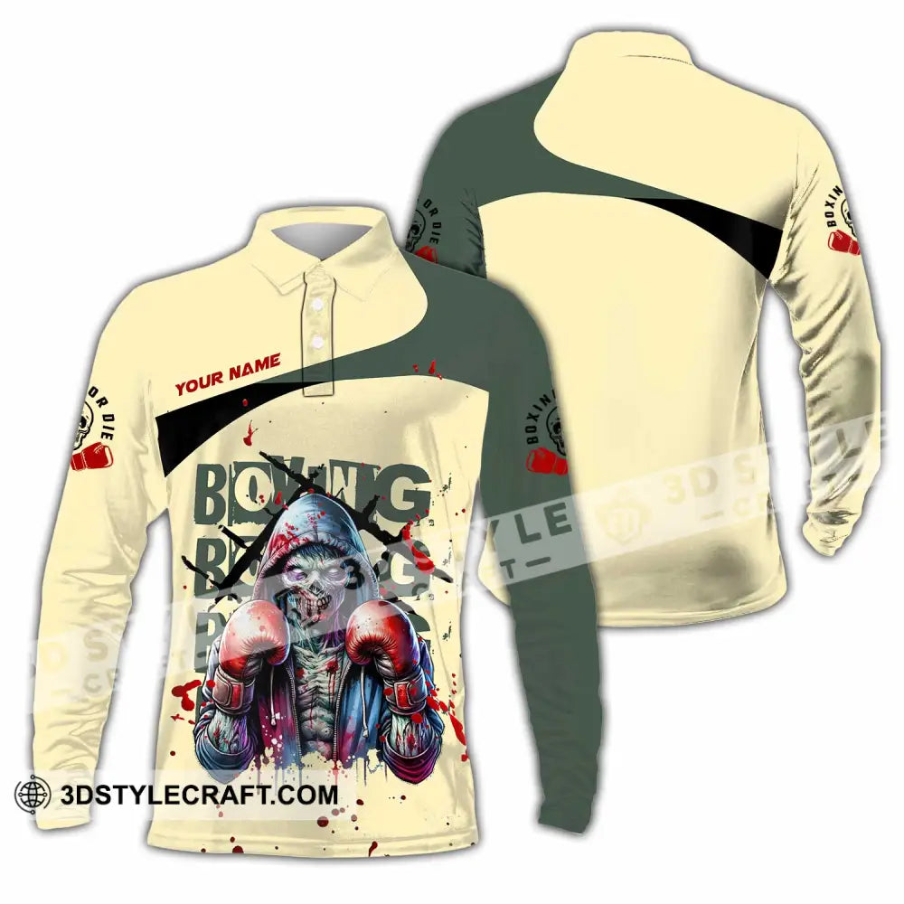 Unisex Shirt Custom Boxing Sport Shirt Long Sleeve Polo / S T shirt