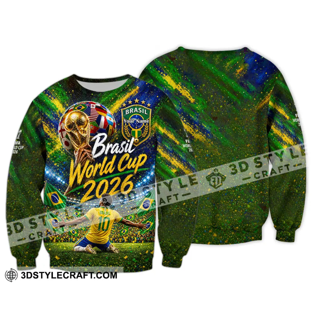 Unisex Shirt - Custom Brasil World Cup 2026 Shirt - Long Sleeve / S - T-shirt