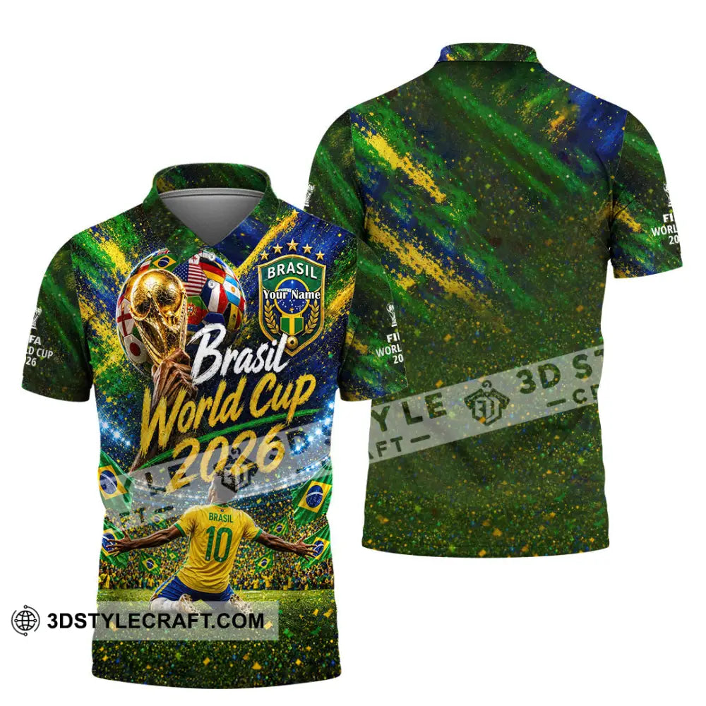 Unisex Shirt - Custom Brasil World Cup 2026 Shirt - Polo Shirt / S - T-shirt