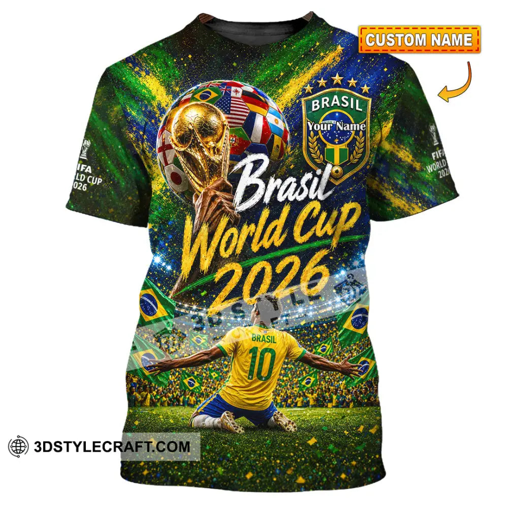 Unisex Shirt - Custom Brasil World Cup 2026 Shirt - T-shirt