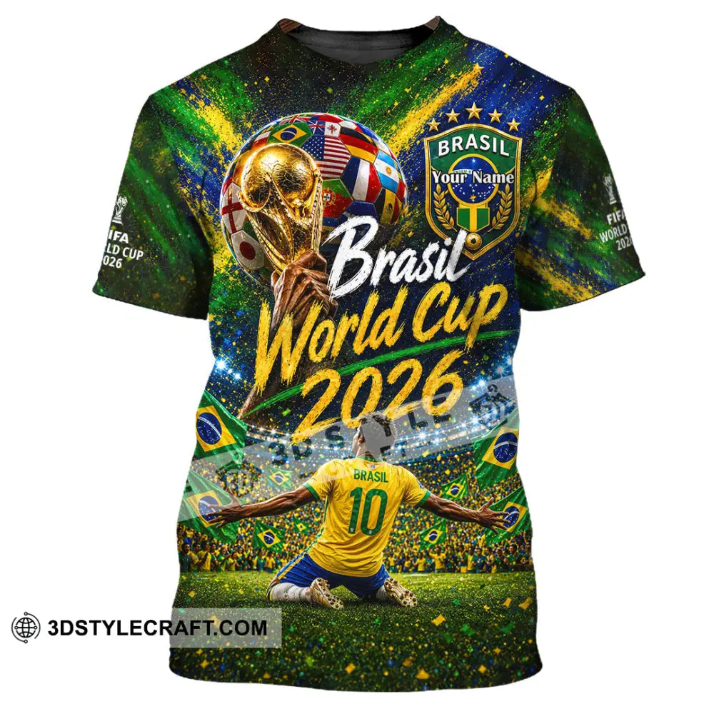 Unisex Shirt - Custom Brasil World Cup 2026 Shirt - T-Shirt / S - T-shirt