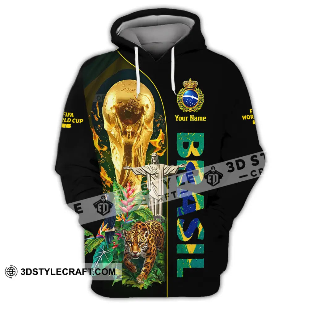 Unisex Shirt - Custom Brasil World Cup 2026 3D Shirt Hoodie / S T-shirt