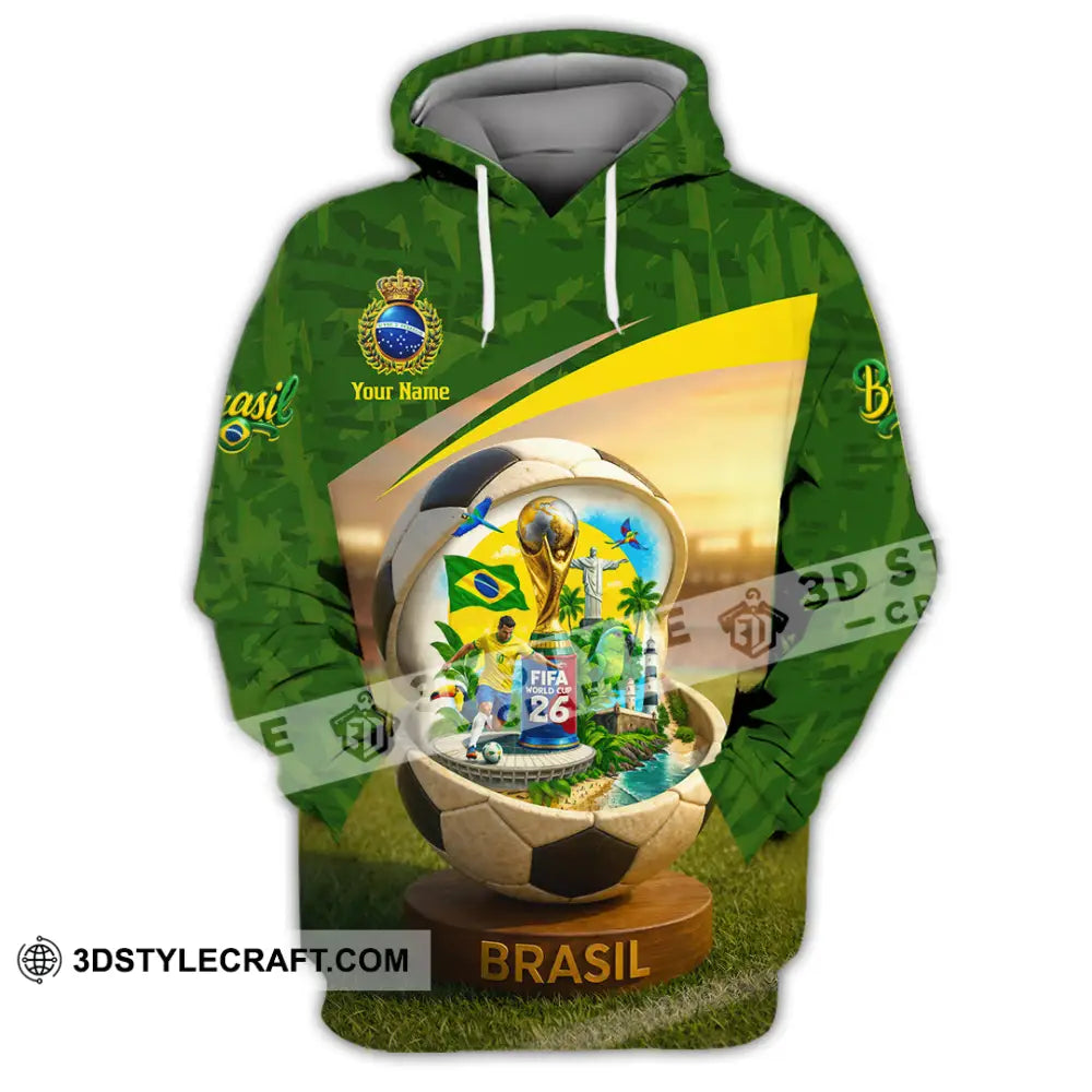 Unisex Shirt - Custom Brasil World Cup 2026 3D Shirt Hoodie / S T-shirt