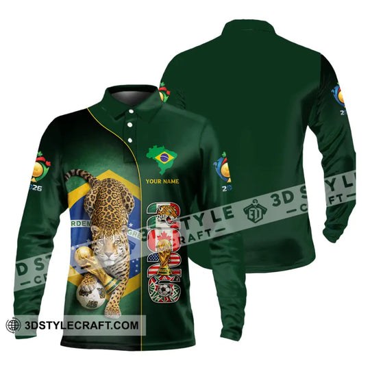 Unisex Shirt - Custom Brasil World Cup 2026 3D Shirt style option 4
