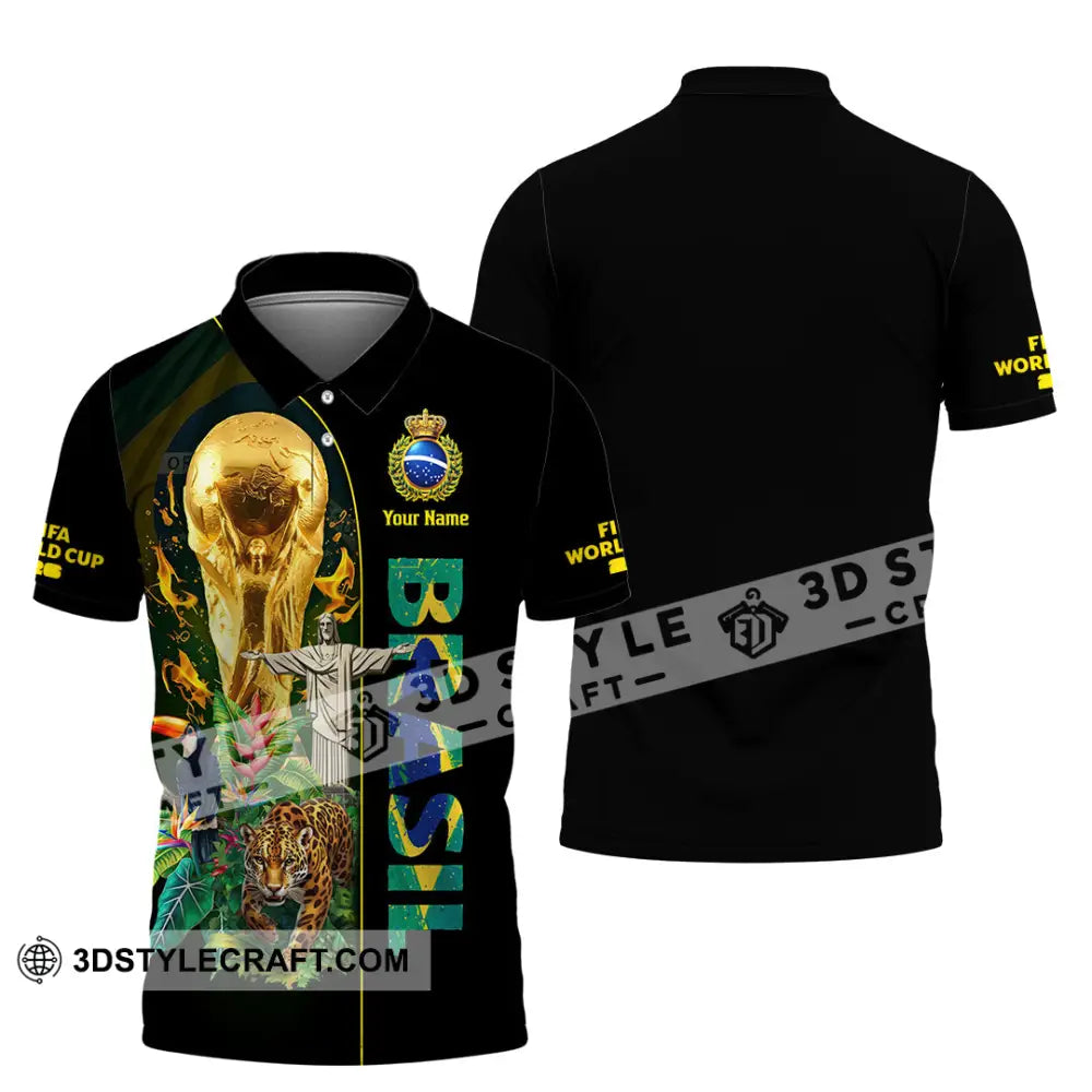 Unisex Shirt - Custom Brasil World Cup 2026 3D Shirt Polo Shirt / S T-shirt