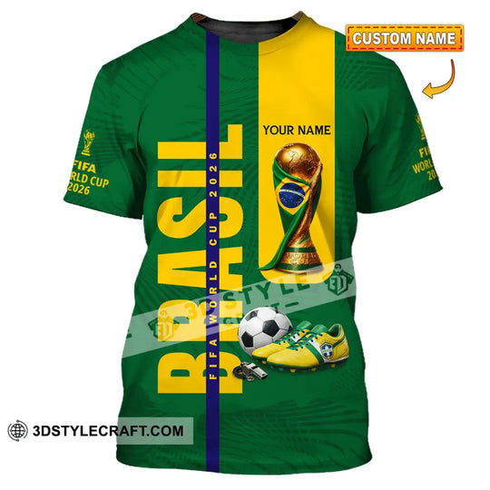 Unisex Shirt - Custom Brasil World Cup 2026 3D Shirt style option 1