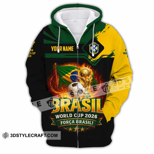 Unisex Shirt - Custom Brasil World Cup 2026 3D Shirt style option 3