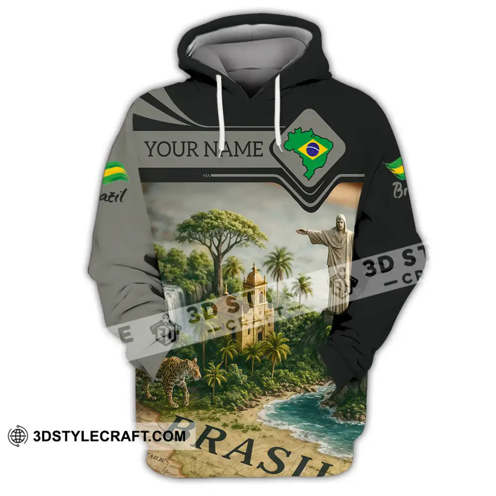 Unisex Shirt - Custom Brazil 3D Shirt Hoodie / S T-shirt
