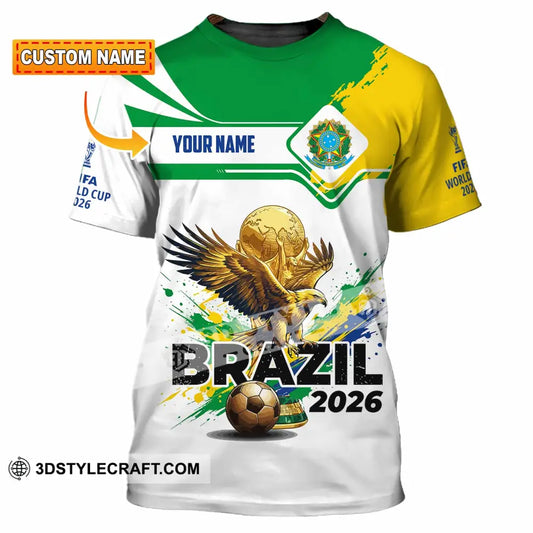 Unisex Shirt - Custom Brazil Fifa World Cup 2026 3D Shirt T-shirt