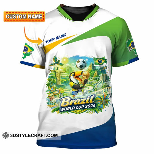 Unisex Shirt - Custom Brazil Fifa World Cup 2026 3D Shirt T-shirt