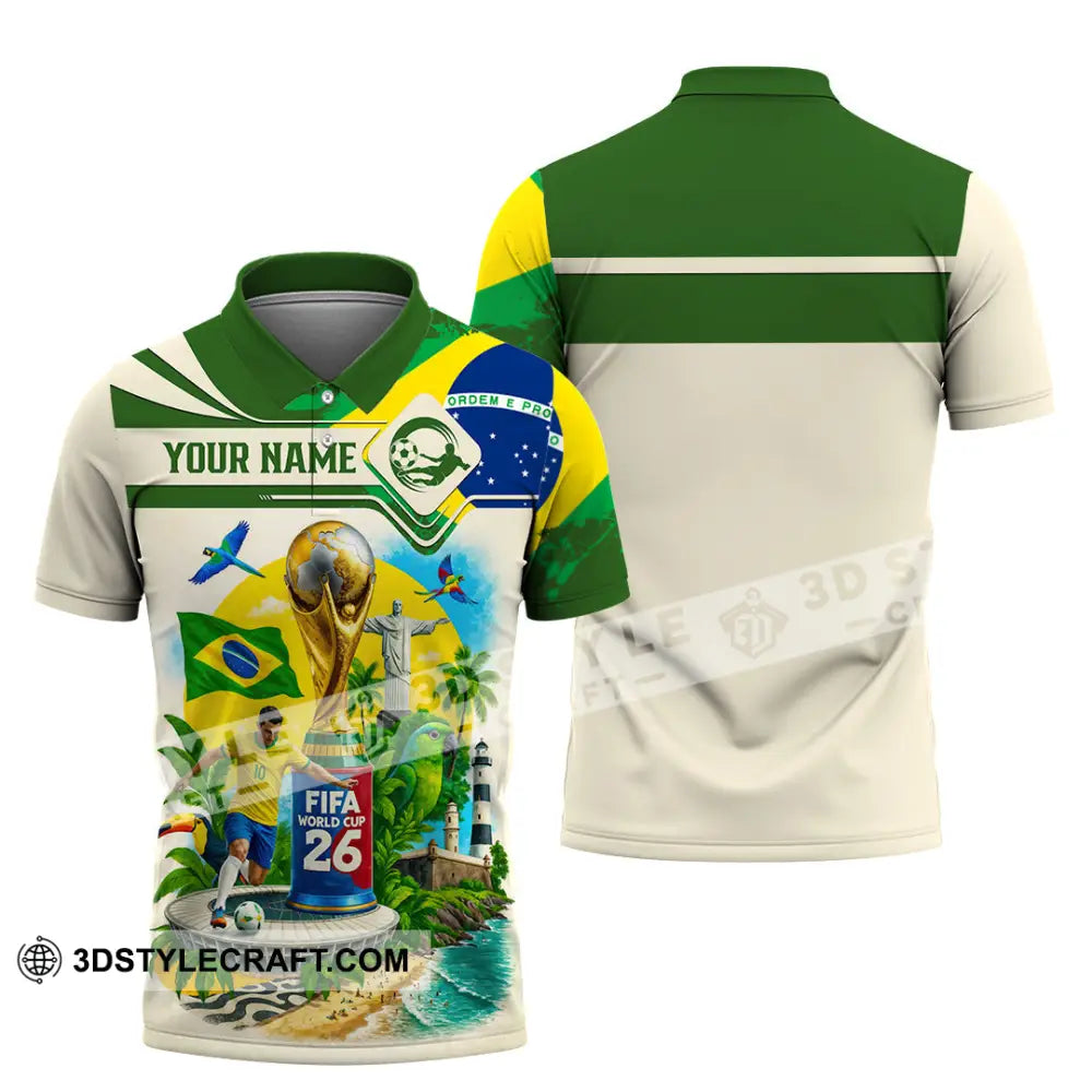 Unisex Shirt - Custom Brazil Fifa World Cup 2026 3D Shirt Polo Shirt / S T-shirt