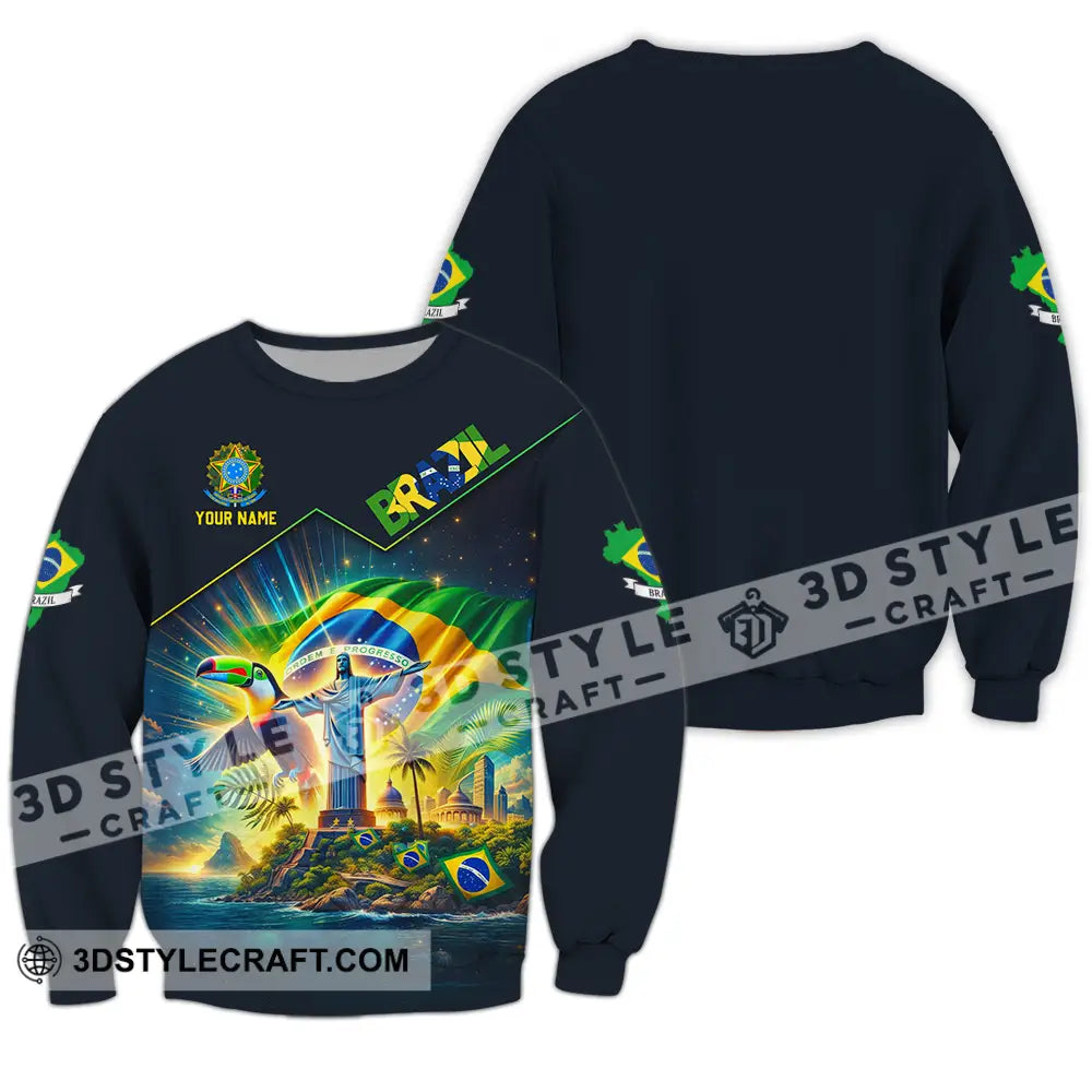 Unisex Shirt - Custom Brazil World Cup 2026 3D Shirt Long Sleeve / S T-shirt