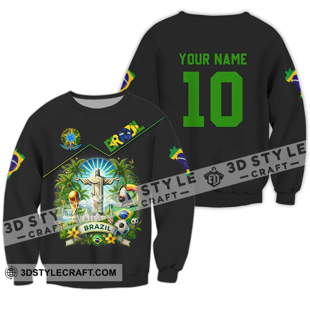 Unisex Shirt - Custom Brazil World Cup 2026 3D Shirt Long Sleeve / S T-shirt
