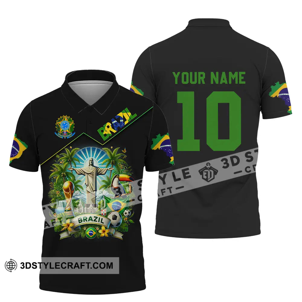 Unisex Shirt - Custom Brazil World Cup 2026 3D Shirt Polo Shirt / S T-shirt