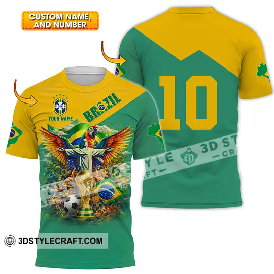 Unisex Shirt - Custom Brazil World Cup 3D Shirt style option 1