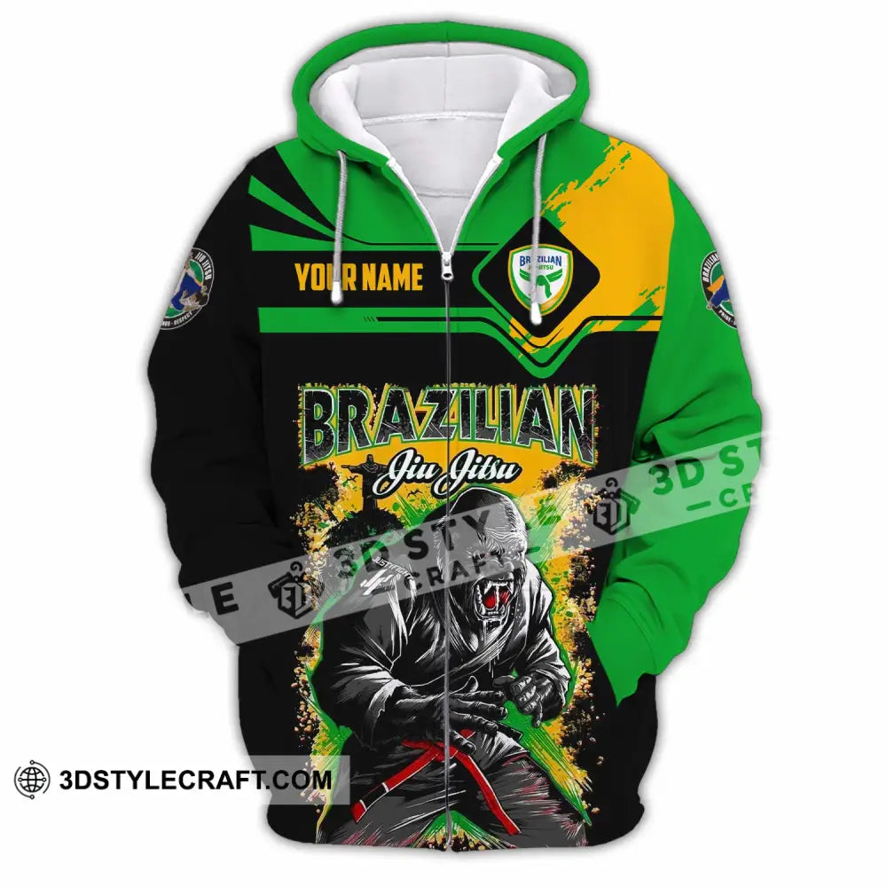 Unisex Shirt - Custom Brazilian 3D Shirt Zipper Hoodie / S T-shirt