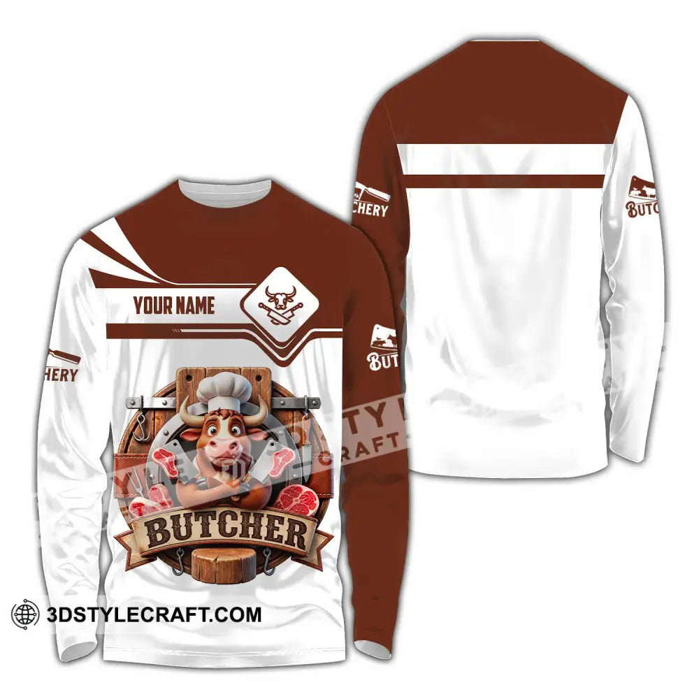 Unisex Shirt - Custom Butcher Shirt - Long Sleeve Shirt / S - T-shirt