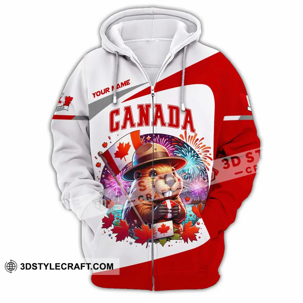 Unisex Shirt - Custom Canada Shirt Zipper Hoodie / S T-shirt