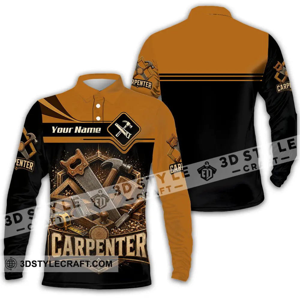 Unisex Shirt - Custom Carpenter Shirt - Long Sleeve Polo / S - T-shirt