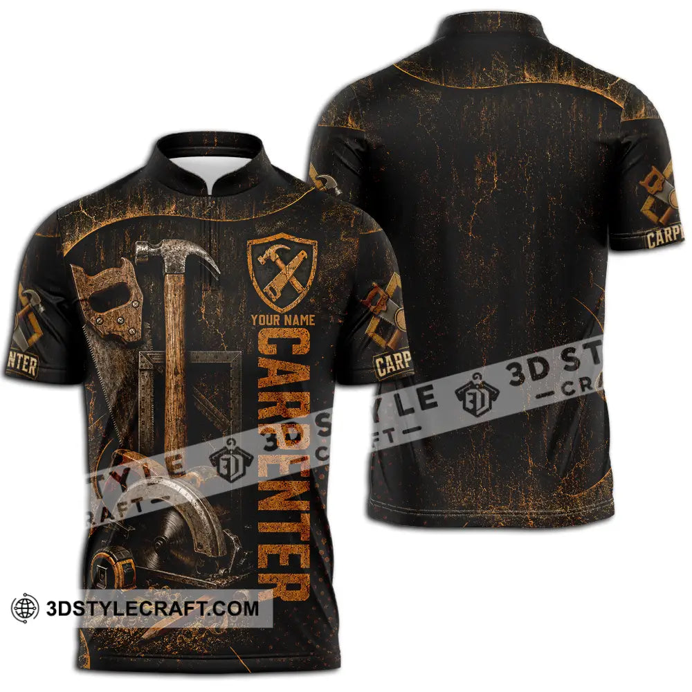 Unisex Shirt - Custom Carpenter Shirt - Zipper Polo Shirt / S - T-shirt