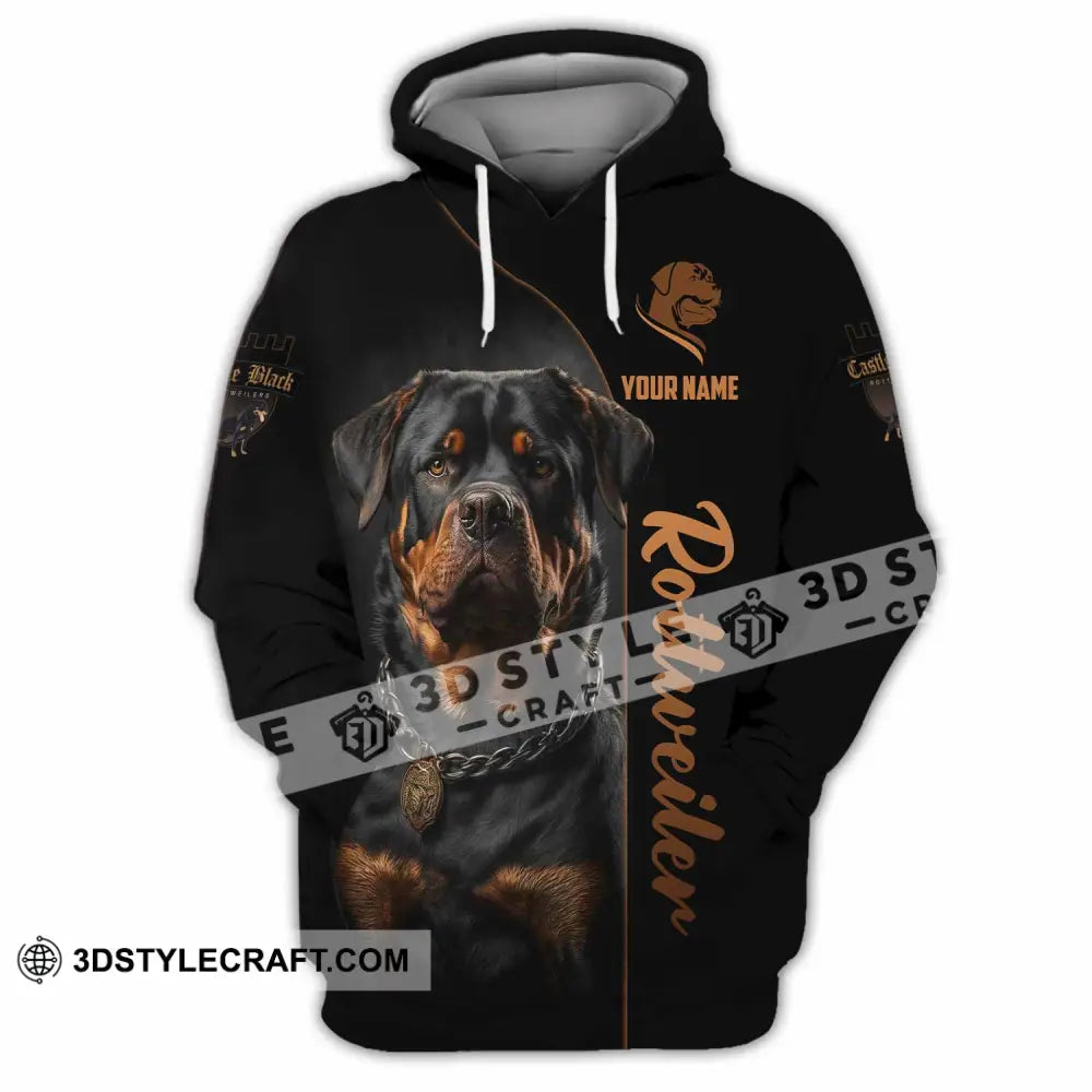 Unisex Shirt - Custom Castle Black Rottweilers Dog Shirt Hoodie / S T-shirt