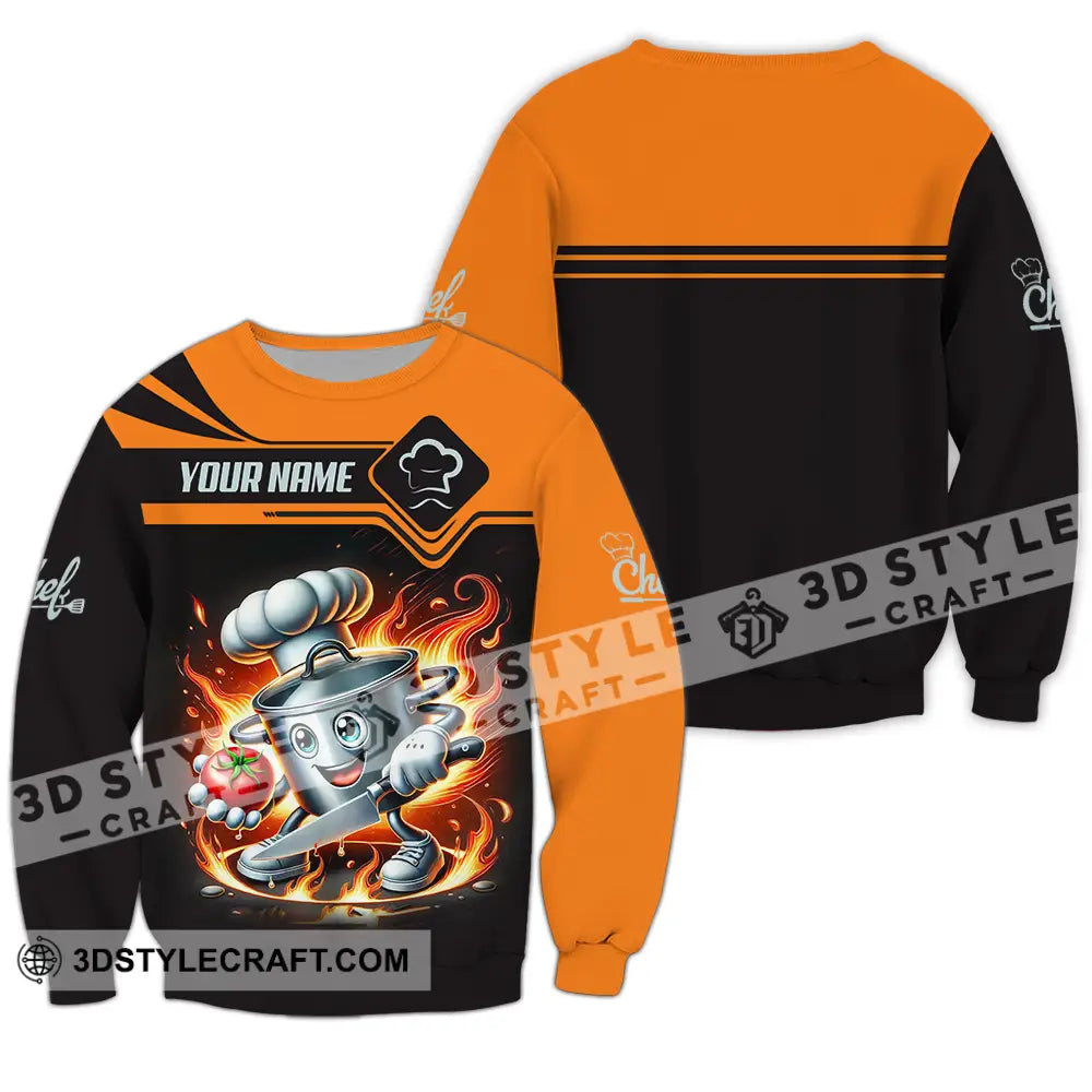 Unisex Shirt - Custom Chef 3D Shirt Long Sleeve / S T-shirt