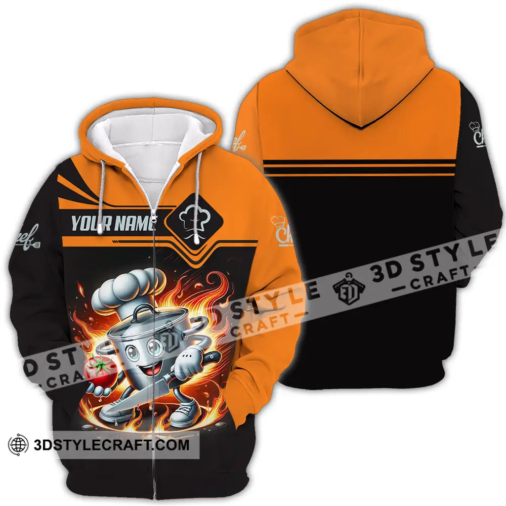 Unisex Shirt - Custom Chef 3D Shirt Zipper Hoodie / S T-shirt