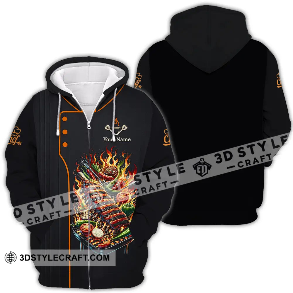 Unisex Shirt - Custom Chef 3D Shirt Zipper Hoodie / S T-shirt