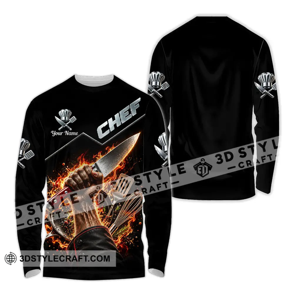 Unisex Shirt - Custom Chef Shirt - Long Sleeve Shirt / S - T-shirt